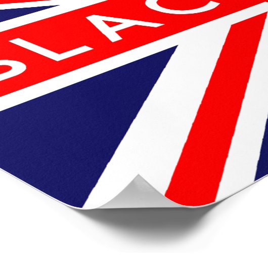 Blackpool UK Flag Poster (Hoek)