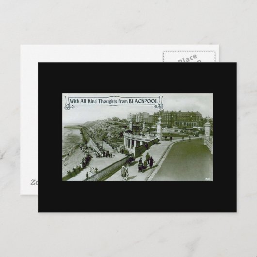 Blackpool, vieille carte postale (Devant / Derrière)