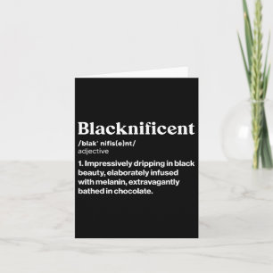 BlackPrachtige definitie Afrikaanse Black Pride Me Kaart