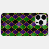 BLACKPURPLE GREEN GOLD MARDI GRAS DIAMOND PATTERNS Case-Mate iPhone CASE (Achterkant (horizontaal))