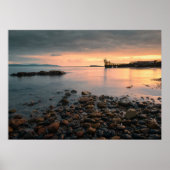 Blackrock zonsondergang bij Salthill strand in Gal Poster (Voorkant)