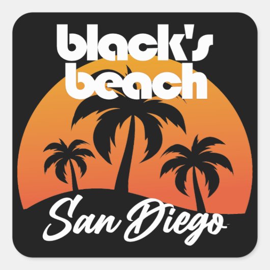 Black's Beach, San Diego Vierkante Sticker (Voorkant)