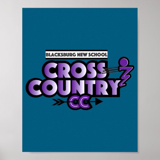 Blacksburg New School Cc Running Club Long Sleeve  Poster (Voorkant)