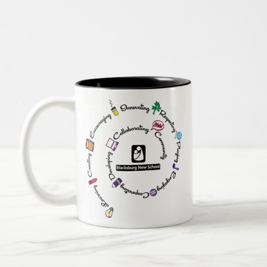 Blacksburg New School Color Spiral mug (Gauche)