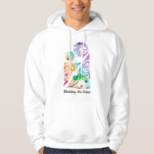 Blacksburg New School Rainbow Classes Art Logo Hoodie