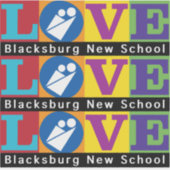 Blacksburg New School Vinyl Sticker (Devant)