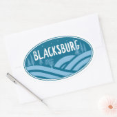 Blacksburg Virginia Buiten Ovale Sticker (Envelop)