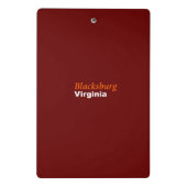 Blacksburg, Virginia Mini Clipboard Klembord (Achterkant)