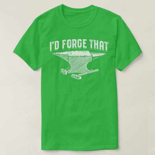 Blacksmith Anvil Forge Blacksmithing T-shirt (Design voorkant)
