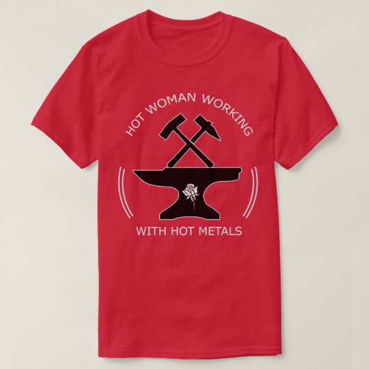 Blacksmith Anvil Hammer Forge T-shirt (Design voorkant)