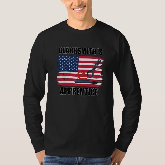 Blacksmith Apprentice Patriotic Us Flag T-shirt (Voorkant)