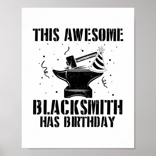 Blacksmith Birthday Gift Poster (Voorkant)