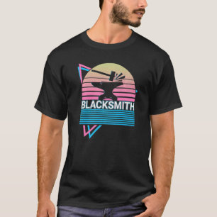 Blacksmith Blacksmithing Anvil Retro T-shirt