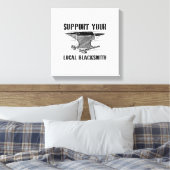 Blacksmith Blacksmithing Forging Craftsman Anvil Canvas Afdruk (Insitu (Slaapkamer))