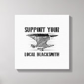 Blacksmith Blacksmithing Forging Craftsman Anvil Canvas Afdruk (Voorkant)