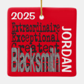 Blacksmith Buitengewone CUSTOM Keramisch Ornament (Achterkant)