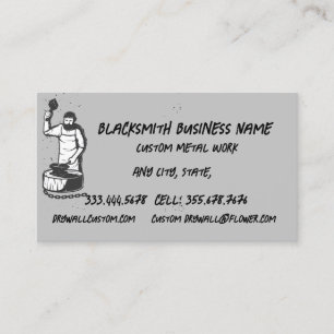 Blacksmith Custom Metal werk Fabrication Visitekaartje