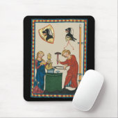 Blacksmith Forging Helmet middeleeuwse kunst Muismat (Met muis)