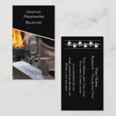 Blacksmith hammering heet ijzer visitekaartje (Voorkant / Achterkant)