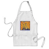 Blacksmith Hammering Retro Strongman Labor Standaard Schort (Voorkant)