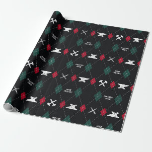 Blacksmith kerstpapier cadeaupapier
