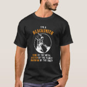 Blacksmith King Master Guardian Anvil Forging Blac T-shirt (Voorkant)