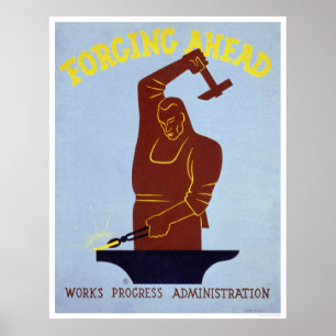Blacksmith, met 1940 WPA Poster