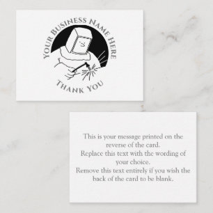 Blacksmith of Metalarbeider Hartelijk dank Notitiekaartje