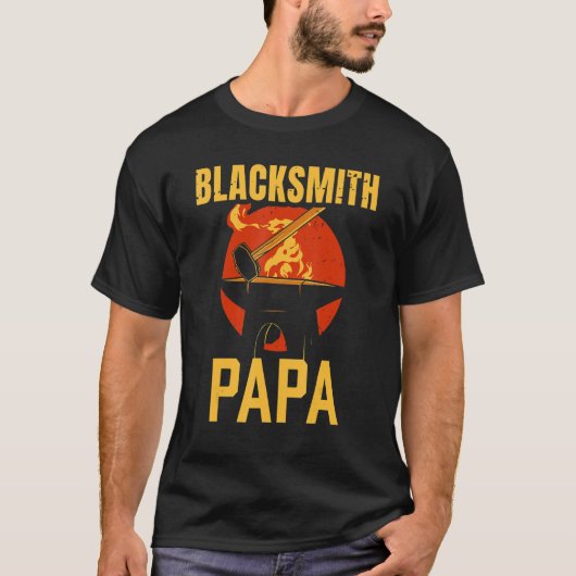 Blacksmith Papa Job Blacksmithing papa T-shirt (Voorkant)