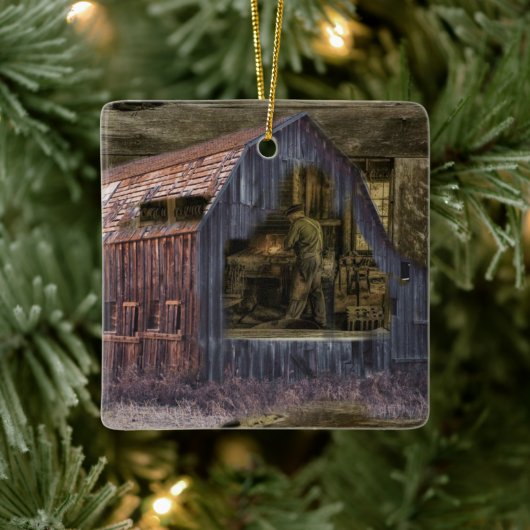 Blacksmith Shop Welder Keramisch Ornament (Boom)