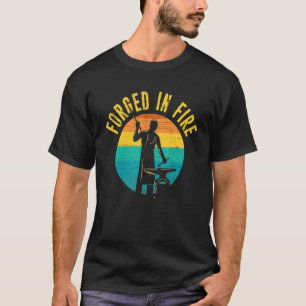 Blacksmith smeed in Fire Retro vervormd T-shirt