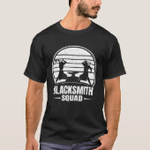 Blacksmith Squad Forge Anvil Blacksmithing T-shirt (Voorkant)