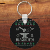 Blacksmith Ugly KerstSweater Sleutelhanger (Voorkant)