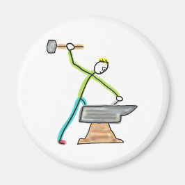 Blacksmithing Stickman Magneet