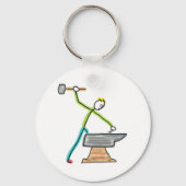 Blacksmithing Stickman Sleutelhanger (Achterkant)