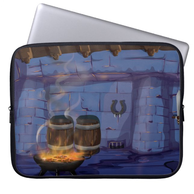 Blacksmiths Forge Laptop Sleeve (Voorkant)