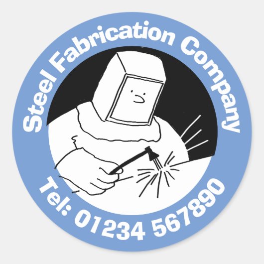 Blacksmiths & Welders Steel Fabricage & Welding Ronde Sticker (Voorkant)