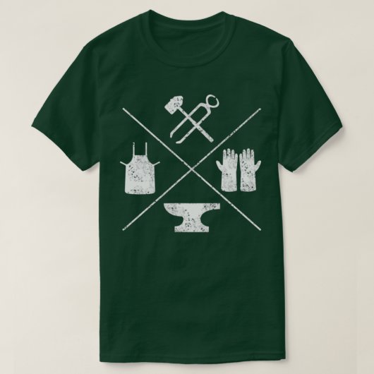 Blacksmithy Tools Blacksmithing bij Blacksmith T-shirt (Design voorkant)