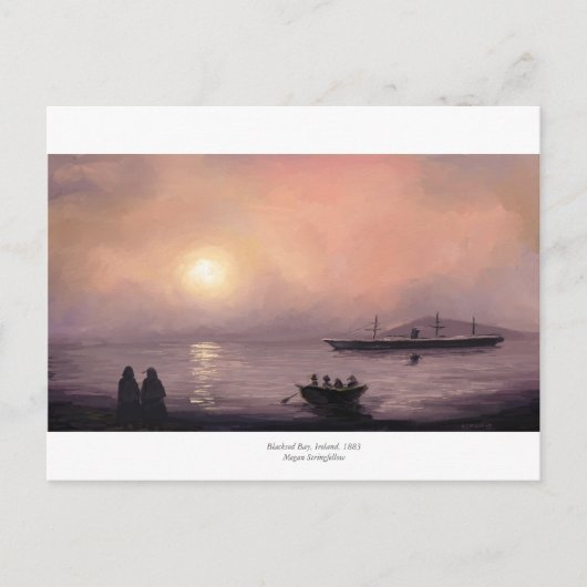 Blacksod Bay, 1883 briefkaart (Voorkant)