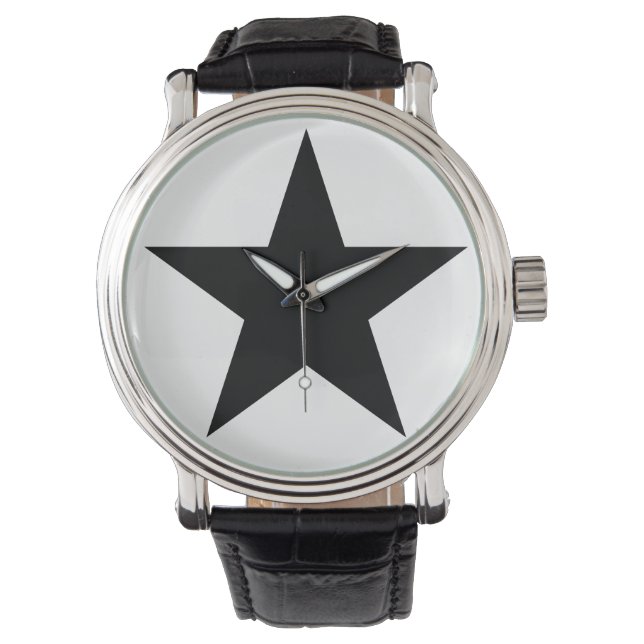 Blackstar - Leather B (Mannen - Dames) Horloge (Voorkant)