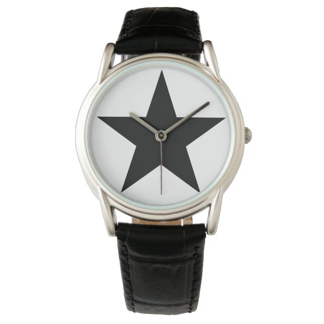 Blackstar - Leer S (Mannen - Dames) Horloge (Voorkant)