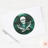 BlackStitch-Emerald Round Ronde Sticker (Envelop)