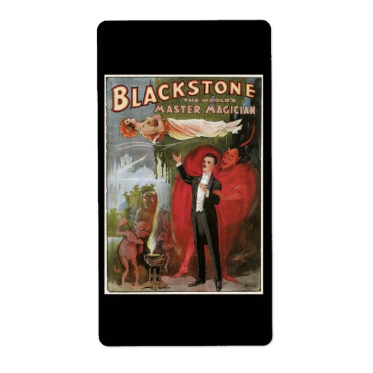 Blackstone, The World's Master Magicia, 1934 Etiket (Voorkant)