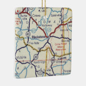 Blackstone VA kaart Keramisch Ornament (Rechts)