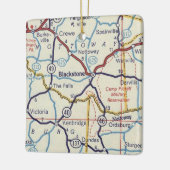 Blackstone VA kaart Keramisch Ornament (Links)