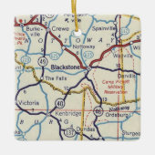 Blackstone VA kaart Keramisch Ornament (Voorkant)