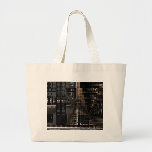 BlackTechnology Circuit Board Electronic Computer. Grote Tote Bag (Voorkant)