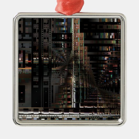 BlackTechnology Circuit Board Electronic Computer. Metalen Ornament (Voorkant)