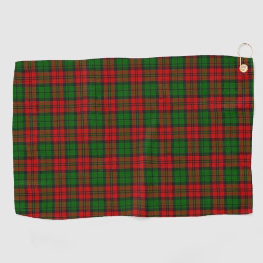 Blackwatch Campbell Tartan Rood Groen Plaid Golfhanddoek (Horizontaal)