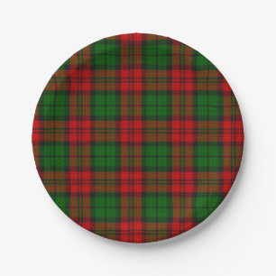 Blackwatch Campbell Tartan Rood Groen Plaid Papieren Bordje